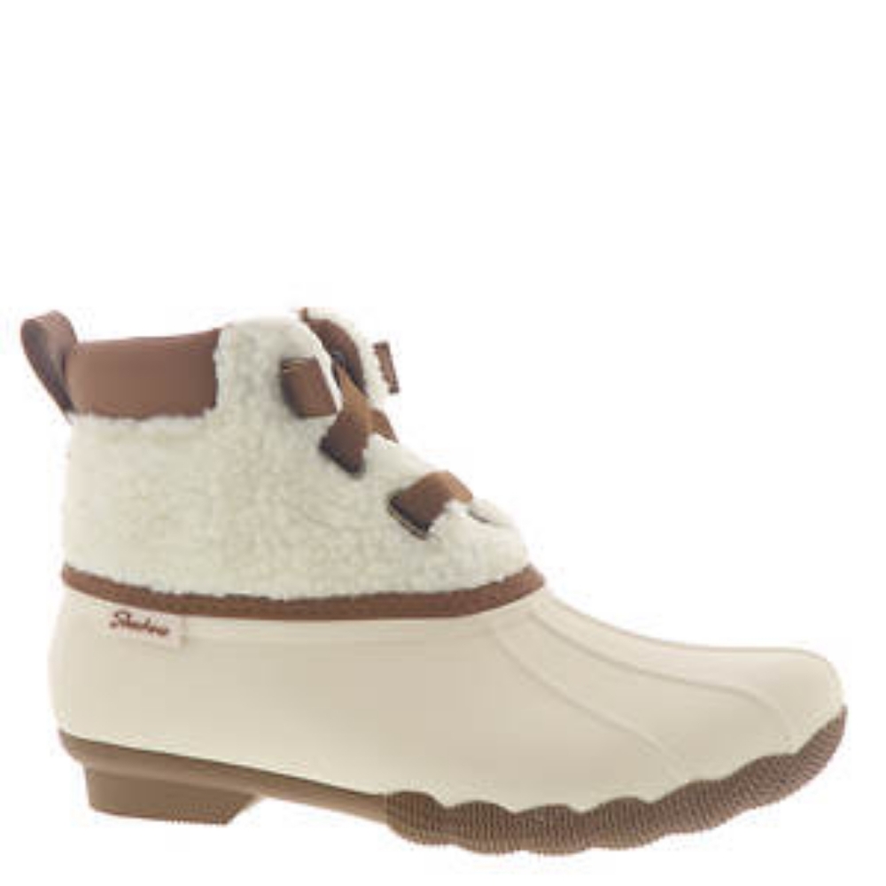 Skechers Cream and Brown Women's Winter Rain Boots